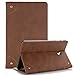 Produktbild Samsung Galaxy Tab A 10.5 Hülle,elecfan ® Ultra Dünn Leichtgewicht Book Stil Flip PU Leder Hülle Tasche Wasserdicht Case Smart Cover mit Ständer / Auto Schlaf Wach Funktion Anti Kratzer Schutzhülle für SM-T590(Wi-Fi) / SM-T595(LTE) 2018 (TAB A 10.5,Hellbraun)