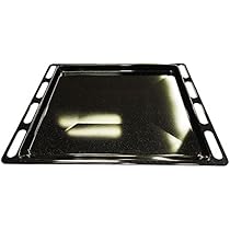 Teglia Forno 447x365 Mm Leccarda Forno Originale Ariston Whirlpool - Teglia In Ferro Smaltato Nero 447x365mm, Codice C00137834 Vassoio Forno Ariston