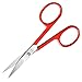 K-Pro - Nail Scissors for Fingernails - Professional for Men and Women - Curved (Red)