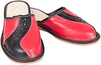 Natural Women's Leather Slippers, Flip-Flops, Mules with Orthopedic Insole Design All UK Sizes