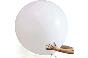 YUKIYI Palloncini Grandi Bianchi, 6 Pezzi 36 Pollici Palloncino Grande 90cm Lattice Palloncini Grandi Palloncini Giganti Palloncino Gigante Per Matrimonio Compleanno Battesimo Laurea Natale Festa