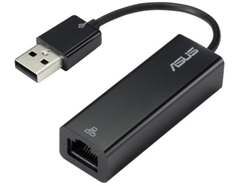 Asus Netzwerkadapter (USB zu Ethernet Kabel, 10/100 LAN, RJ-45-Anschluss) schwarz