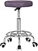 Massage Imperial® Rio Chrome Gas Lift Massage Stool Beauty Therapy Reiki Height Adjustable Salon Swivel Manicure Tattoo Stools Chair Portable Massage TABLE - Purple
