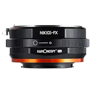 K&F Concept Lens Mount Adapter with Aperture Control Ring for Nikon G/F/AI/AIS/D/AF-S Mount Lens to Fujifilm Fuji X-Series X FX Mount Cameras with Matting Varnish Design for Fuji XT2 XT20 XE3 XT1 X-T2