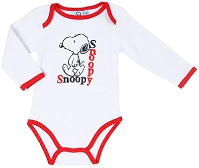 Snoopy Body bébé manches longues Snoopy Blanc/rouge 12mois