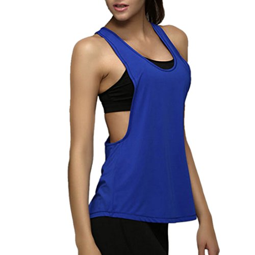 Encounter Womens Basic Loose Low V Neck Shirt Racerback Sport Tank Top