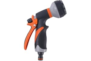 Aiweijia Garden Shower, Garden Sprayer Hand Shower Garden Spray Guns, 8 Watering Patterns, for Car Washing, Pet Shower, Gardening
