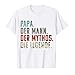 Produktbild TWISFER Herren Papa. Mann. Mythos. Die Legende | Sommer Neu Herren Casual Shirt Mode T Shirt Persönlichkeit Drucken Kurzarm Tee Männer Rundhals Tops Vatertags T-Shirt Geschenk