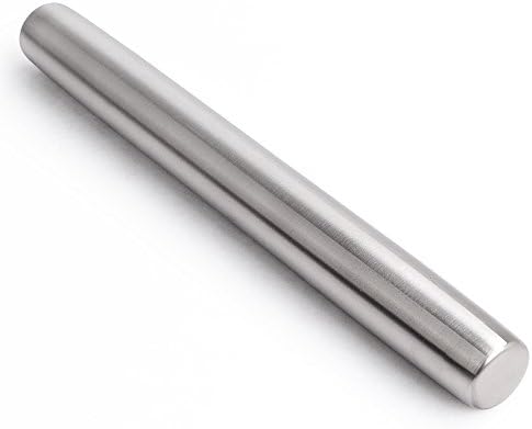 Kihappy Stainless Steel Chef Rolling Pin Rolling for Bakers Cookie & Pastry Dough 1.38-Inch Diameter