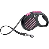 flexi . Roll-Leine Design, Gurt 5 m für Hunde bis Maximal 50 kg , L, pink