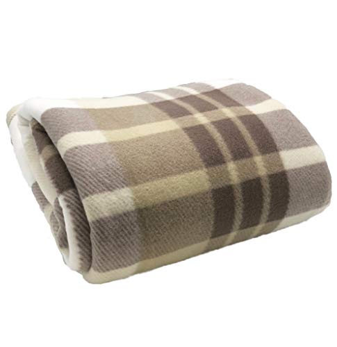 A-Express Soft Warm Tartan Checked Print Fleece Throw Sofa Home Bed Travel Car Blanket Extra Large T