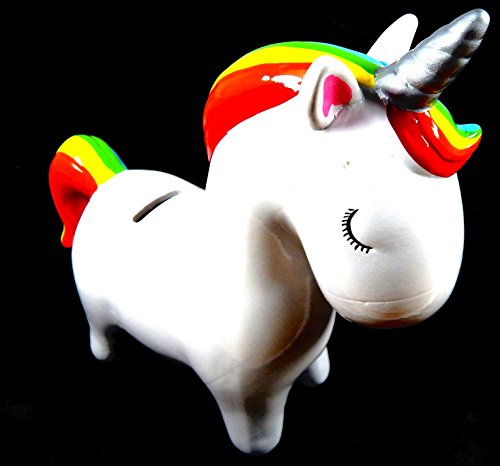 Spardose Einhorn 20 cm magisches Sparschwein aus Keramik - 6