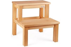 ‎NATUREHOME NATUREHOME Standfester Tritthocker ECO aus Buche Zuverlässige Hilfe für Jung und Alt, geölt, 40 x 40 x 40 cm