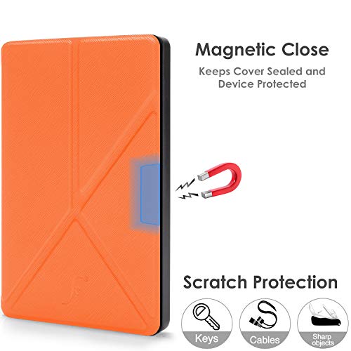 Forefront Cases Smart Hülle für Kindle 2019 | Magnetische Schutzülle Cover Ständer für Amazon Kindle (10. Generation - 2019 Modell) | Origami Design & Auto Schlaf Wach | Elegant Dünn Leicht | Orange