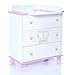 Baby Changing Chest Princess - Nursery Furniture Changer Unit With 3 Drawers - Baby Changing Table removeable