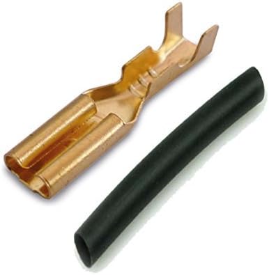 01010550 Blade Receptacle 2.8 mm + Shrink Tubing 100 x Blank Terminal Crimp
