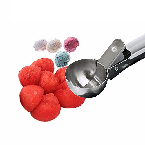 aeye Eisportionierer aus Edelstahl mit Trigger, Cookie Teig und Wasser Melone Scoop - 6