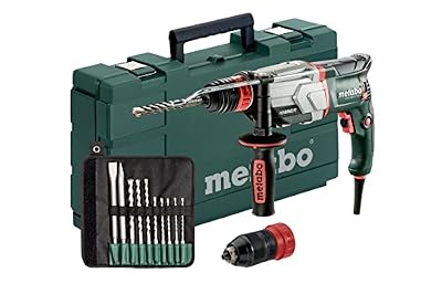 Metabo 600697510 Multi Marteau UHE 2660–2 Quick Set | + doublure SDS-Plus, mandrin rapide, poignée, butée de profondeur, coffre, jeu de forets/burins SDS-Plus (10 pièces) | (2.8 J/800 W/3.1 kg)