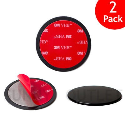 Navitech 80mm (TWIN PACK) Circular Adhesive Universal Dash Disc Compatible With The Use With Windscreen Suction Cups Compatible With The FalconZero F170HD+