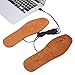 Produktbild Beheizbare Einlegesohlen USB Thermosohlen, USB Electric Power Heizung Einlegesohlen Thermosohlen Warmer Schuhe Stiefel Einlegesohlen Keep Feet Warmer Shoe Heater für Männer/Frauen (Braun (Männer))