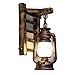 Produktbild Einfach Kreativ Harz Loft Wandleuchte Vintage Antik Nostalgie innen Design Wandlampe Rund Weiß Glas Lampenschirm Lampenfassung Korridor Treppen Schlafzimmer Gang Hanfseil Ø24cm