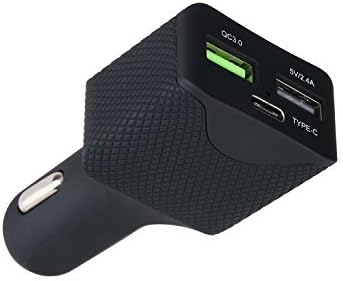 IBUYTOP Type C Car Charger Quick Charge 3.0 3-Port For Apple MacBook 12", Nokia N1, Nexus 5X 6P, Lumia 950/950XL, Vehicle Traveling Data Recorder and More.