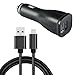 Produktbild wortek Original Samsung KFZ Ladegerät Charger für Alle Geräte mit USB Anschluss Schnellladegerät 2A Modellnummer EP-LN915U Schwarz Lightning Kabel 2A Schnellladekabel geflochtenes Nylon 2m Kabel