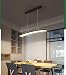 Produktbild LED Pendelleuchte Esstischlampe Hauml;ngeleuchte Dimmbar mit Fernbedienung Modern Kronleuchter LED Deckenleuchte fuuml;r Restaurant Wohnzimmer Bar Pendellampe Hauml;ngelampe 42W Oslash;100cm schwarz