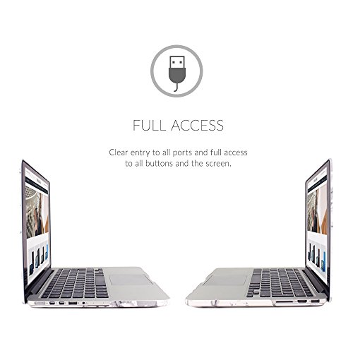 Macbook Pro 15 Hülle, Snugg Apple Macbook Pro 15 Hülle Case Tasche [Deluxe Satin Touch] Ultra Slim – Weiss Marmor - 4