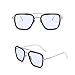 Produktbild Chiefstore Iron Man Tony Stark Sonnenbrille Spiderman Peter Parker Edith Brille Glasses Film Cosplay Kostüm Zubehör Prop für Herren Kleidung Merchandise (Blau)