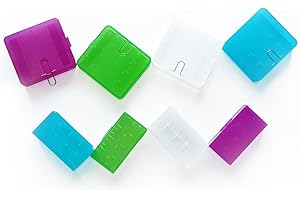 WYAN 8 Stück 18650 Batterie Aufbewahrungsbox,Transportbox,Batterie Schutz Kunststoff Case zum Schutz und Transportieren(4groß+4kleine,4 Farben)