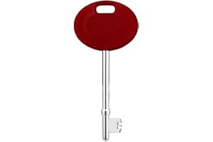 ROKEL Radar Disabled Toilet Key UK – 1 Red Metal Key for Public Accessible Toilets. Durable, Waterproof, Easy Turn Access, Universal Fit for Elderly & Mobility Impaired Users (Red, 1 Pack)