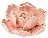 incienso rosa negra Fabricado en cerámica. Piquaboo - Soporte para Varillas de Incienso (cerámica), diseño de Flor de Loto, Rosa, 8 cm