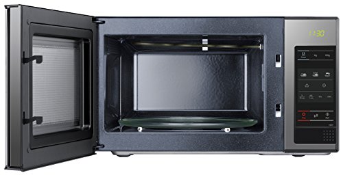 Samsung ME83X/XEC - Microondas sin grill, 800 W, 23 litros, 6 niveles de potencia, interior cerámico para mayor facilidad en la limpieza, Color Negro