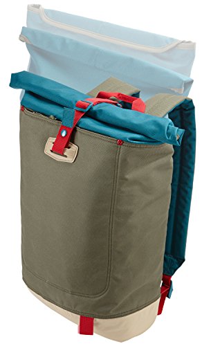 Case Logic LAR114PTG Larimer Rolltop Notebook Rucksack 35 6 cm  14 Zoll  mit Tablet-Fach petrol gr  n