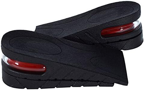 2 Layer Air Cushion Shoe Insole Increase Height Lift Up Shoe Pad for Women Men Black