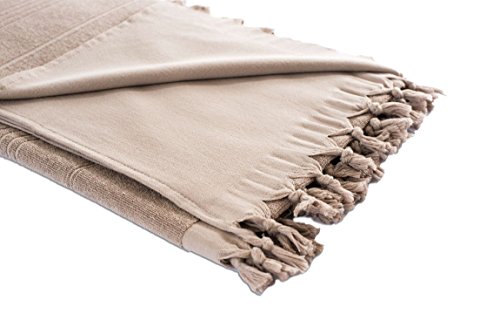 Strandtuch 2in1 – apfelgrün fresh – 100% BW – 190x90cm – Hamamtuch & Handtuch in einem – Saunatuch – Handtuch Backpacker – Badetuch – Sporttuch – Fouta – Original von Carenesse - 2