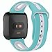 Produktbild Womde Damen-Armband für Fitbit Versa (verstellbar), klassisches Ersatz-Sportarmband für Fitbit Versa Smartwatch, groß und klein, 11 Farben Green&White, S