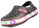 LEICHT UND SLIPFREI: Ein Schuhgewicht von 90-110 g, das für Ihre Kinder bequemer ist, wenn sie es tragen. Und die LED-Clogs sind super bequem, weich, haltbar, leicht zu reinigen, atmungsaktiv, schnell trocknend und wasserdicht.