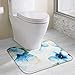 Produktbild Custom Non-Slip Toilet Rug Rubik Cube U-Shape Absorbent Floor Mat Soft Cushion Shower Mat Polyester Bath Rug for Bathroom