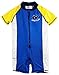 Wippette Baby Boys' Cute Whale Swim Club Sunsuit Rashguard UPF 50 Protection, Blue, 6-9 Months