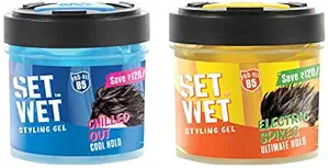 Set Wet Hair Gel Ultimate Hold, 250ml & Set Wet Cool Hold Strength Hair Gel, 250 ml