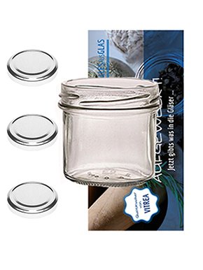 20er Set Sturzgläser 125 ml Marmeladengläser Einmachgläser Einweckgläser To 66 Deckelfarbe Silber