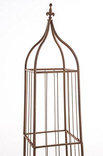 CLP XXL Rankhilfe / Rosensäule TROJA, Maße 44 x 44 cm, Höhe 350 cm antik braun - 3