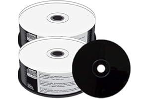 NATUREINKS 50 Mediarange Black Bottom CD-R CD blank disc White Printable 52x 700MB 80 mins MR241