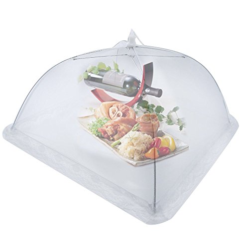 Xcellent Global Pop-Up Netzschutz Taschenschirm Lebensmittel Abdeckung Zelt für Draußen & Zuhause, Weiß HG136 - 6