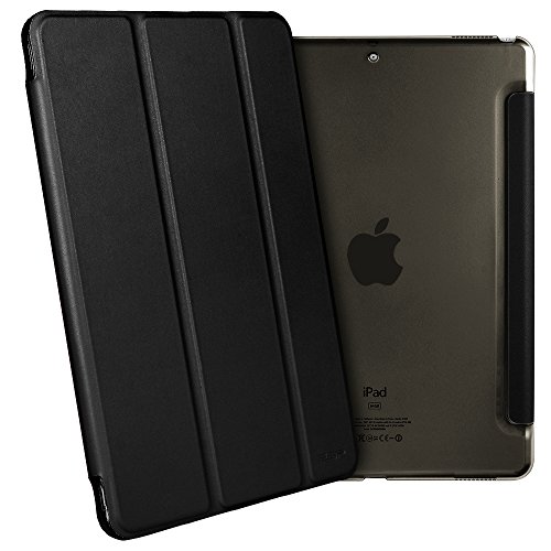 iPad Pro 12.9 (2017 veröffentlichen) Hülle, ESR® Yippee Series Auto Aufwachen/Schlaf Funktion Wickelfalz PU Ledertasche mit Durchschaubar Rückseite Schutzhülle für iPad Pro 12.9 2017 (Schwarz) - 2