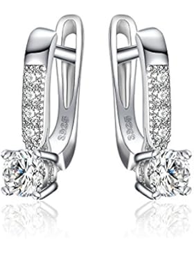 JewelryPalace 1ct Zirkonia Ohrklemme Ohrringe Damen 925 Sterling Silber