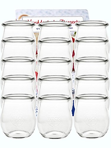 8er Set Weck Gläser 220 ml Tulpengläser inkl 8 Frischhaltedeckel Einmachgläser Sturzgläser Weckgläser - 4