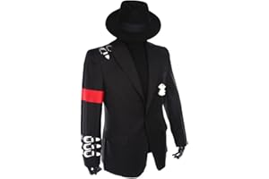 Shuanghao Adult Black Jackets Suit Coat Badge+Hat - Costumes for Halloween Christmas Parties Dances Role Playing Fancy Dress Retro Punk Costumes Outfits for Adult Womens Man